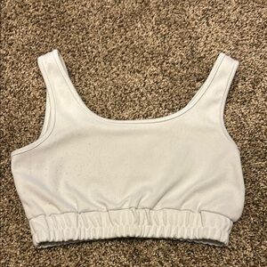White Cropped Tank Top